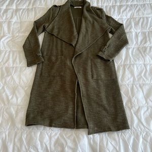Bb Dakota boucle trench coat in Army green
